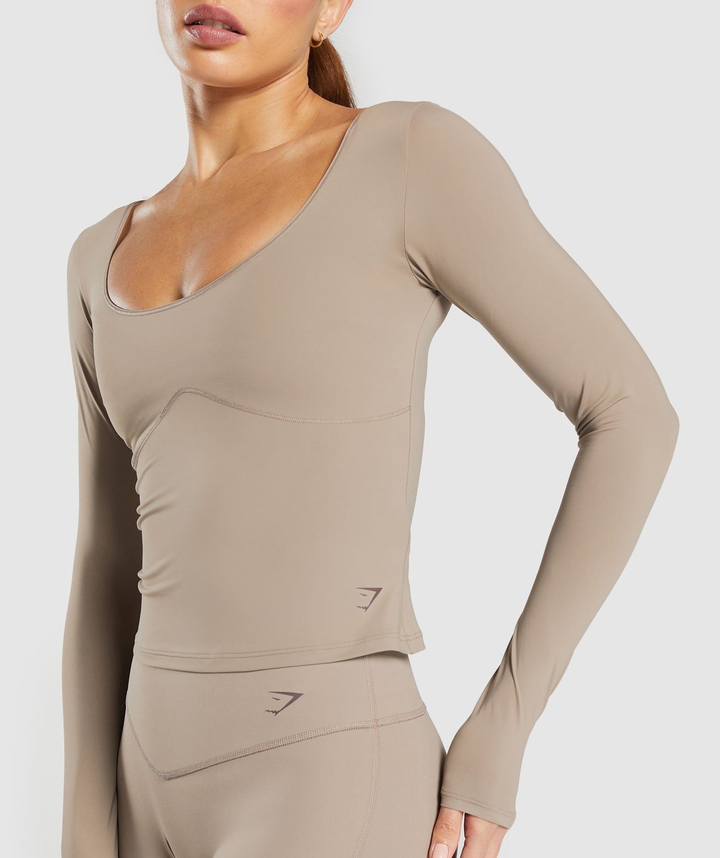 Gymshark Elevate Long Sleeve Top - Lifestyle Brown