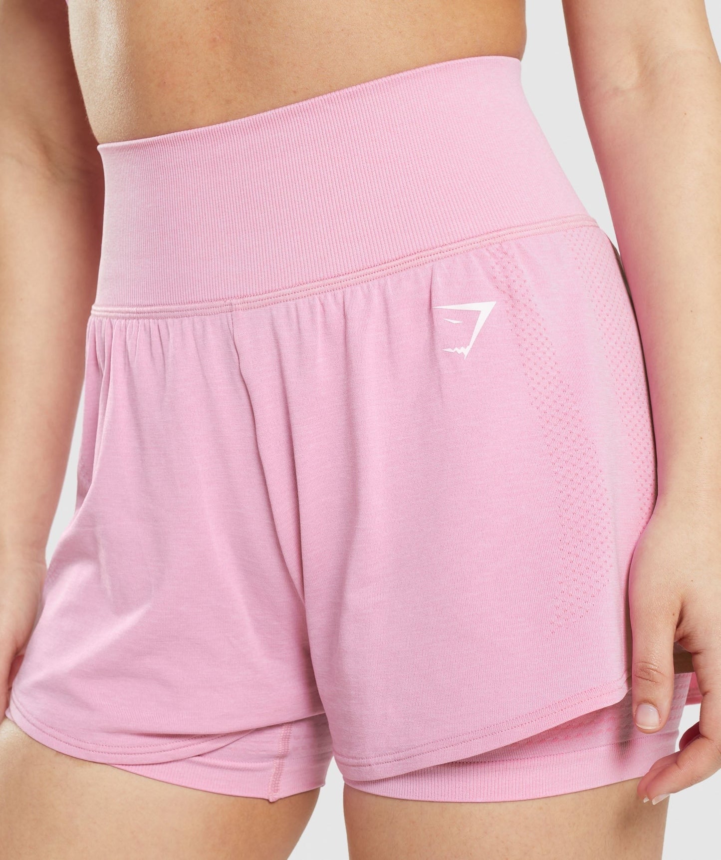 Gymshark Vital 2-in-1 Shorts - Sorbet Pink Marl