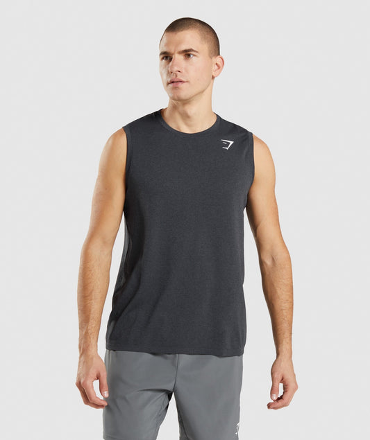 Gymshark Arrival Seamless Tank - Black Marl