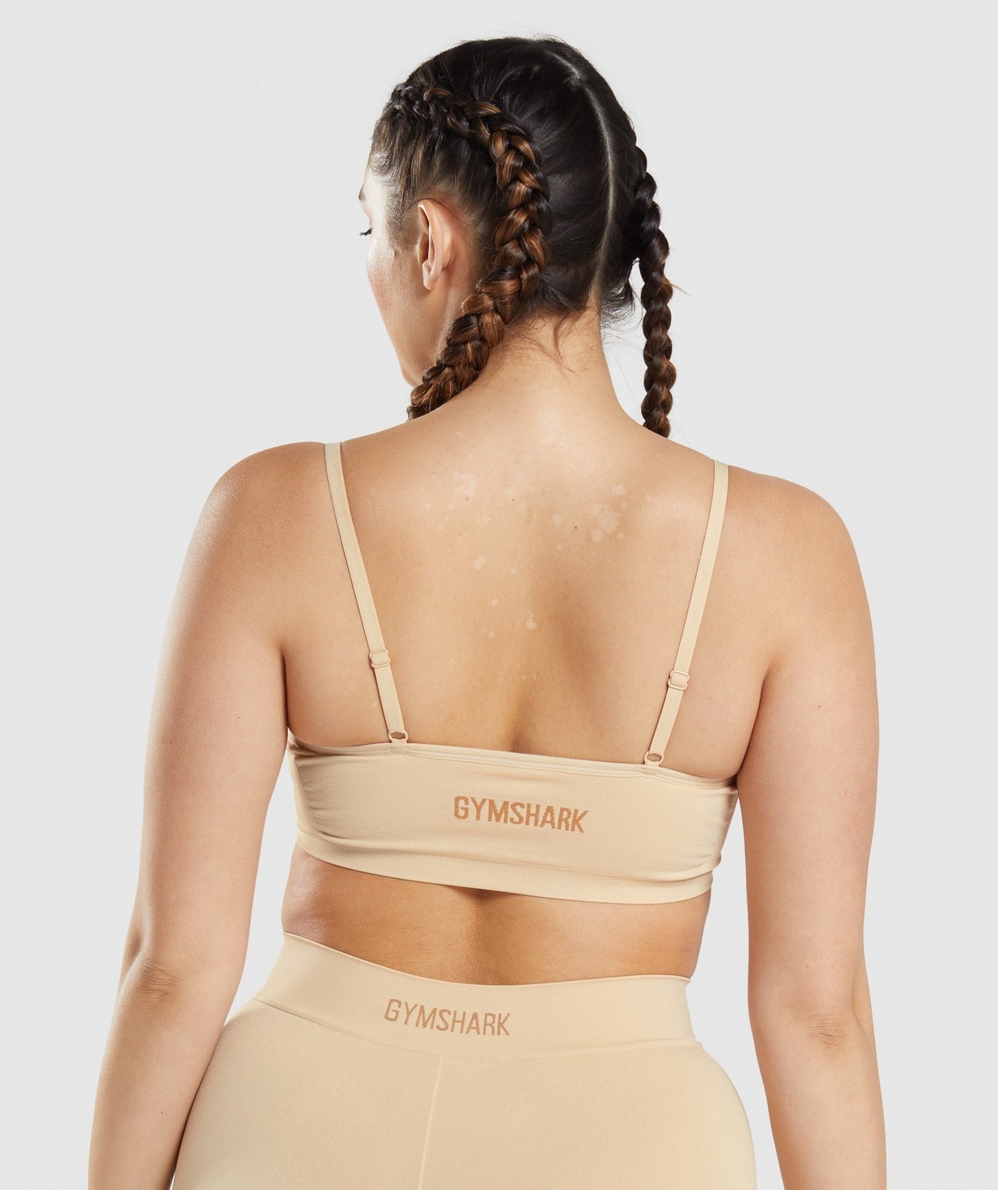 Gymshark Seamless Low Neck Bralette - Fawn Light Brown