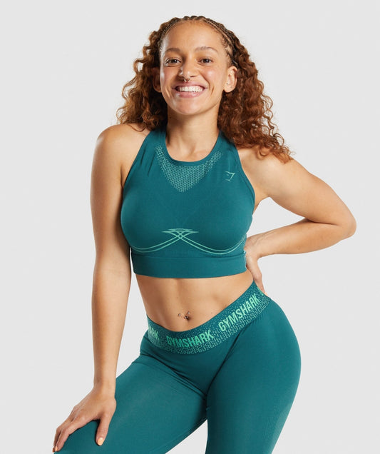 Gymshark Apex Seamless Sports Bra - Teal