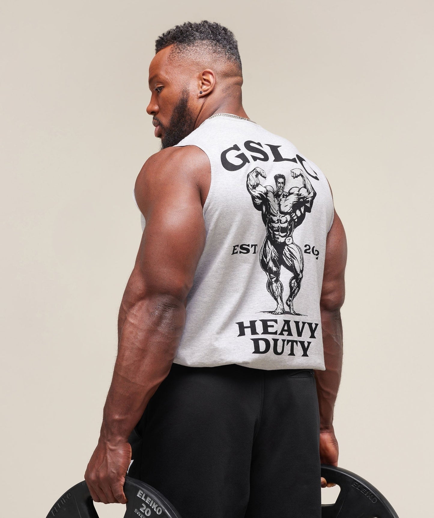 Gymshark Heavy Duty Tank - Light Grey Core Marl