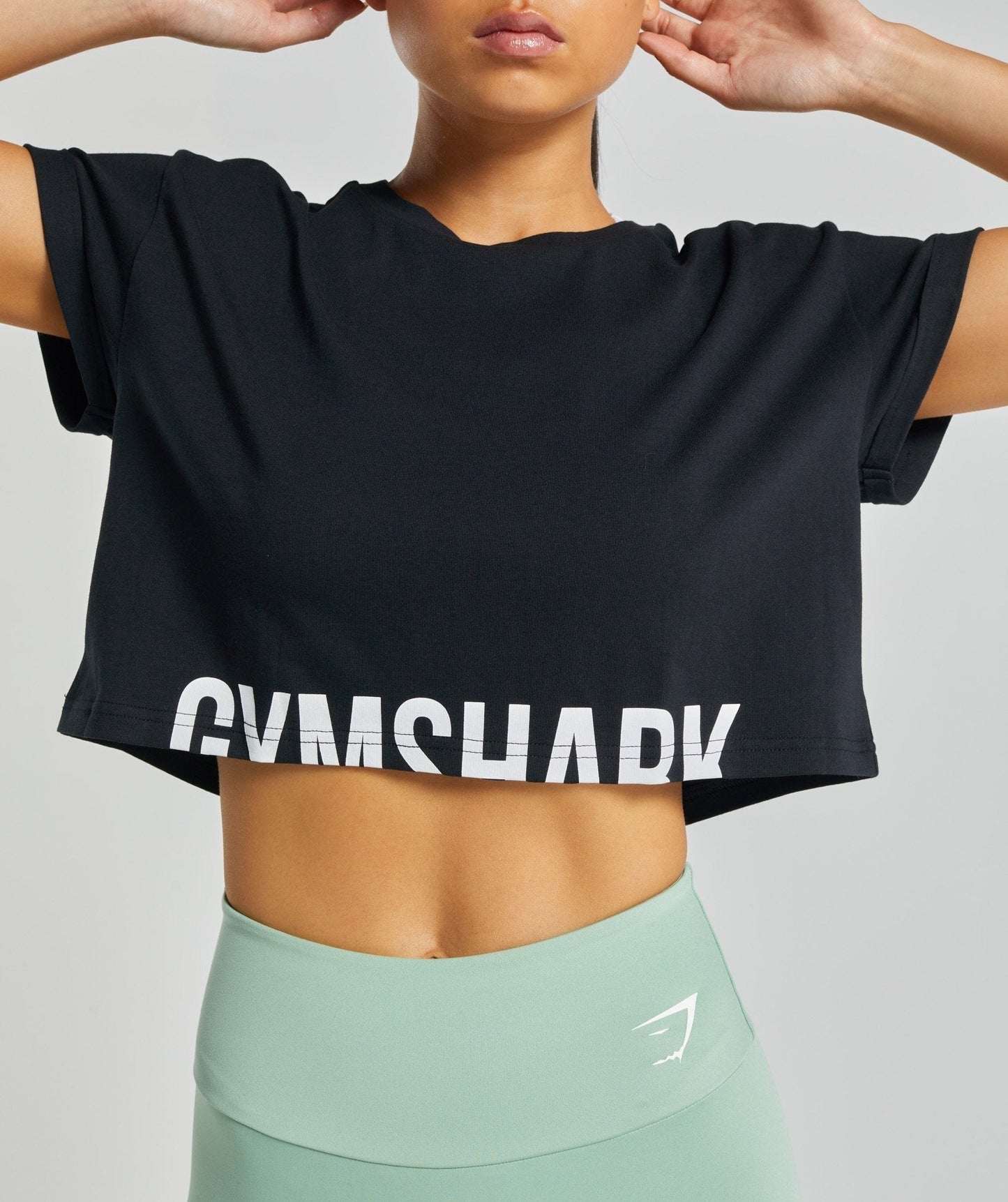 Gymshark Fraction Crop Top - Black