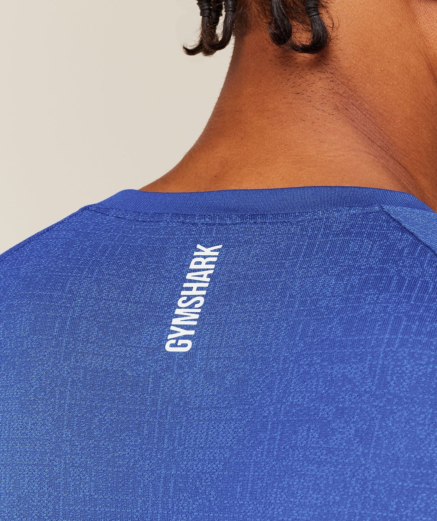 Gymshark Geo Seamless Grid T-Shirt - Force Blue/Steady Purple