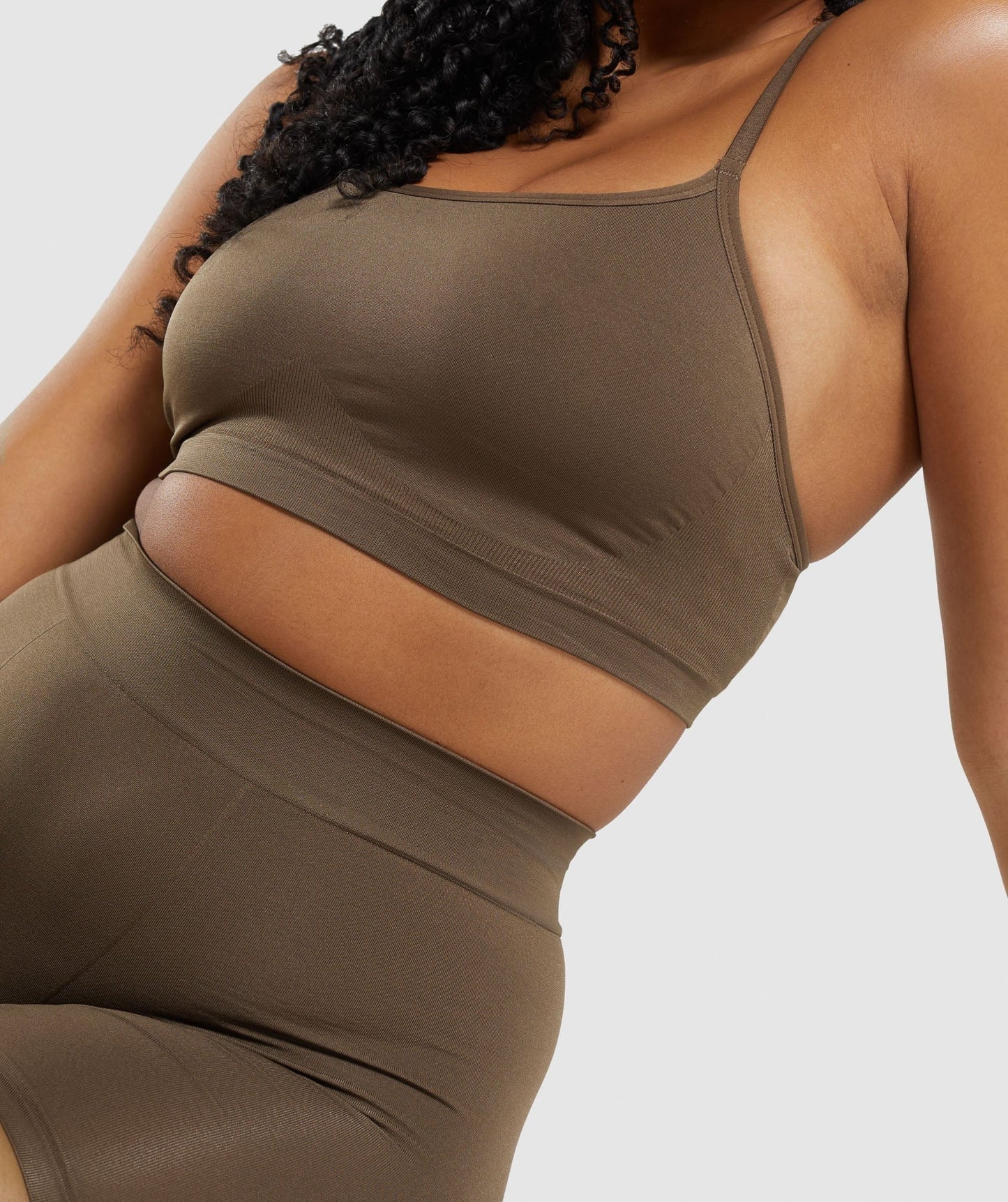 Gymshark Seamless Scoop Neck Bralette - Walnut Brown
