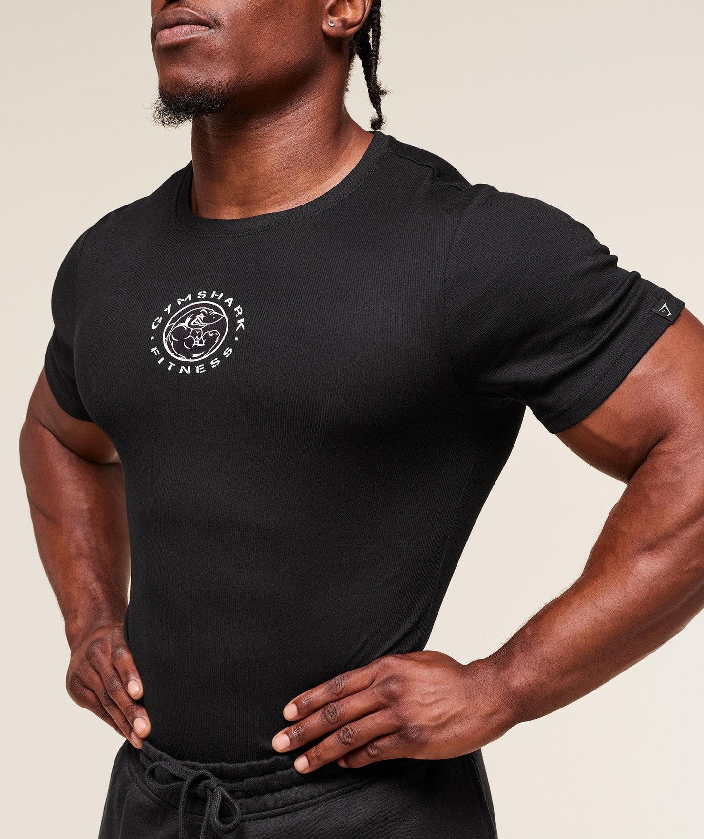 Gymshark Legacy Ribbed T-Shirt - Black