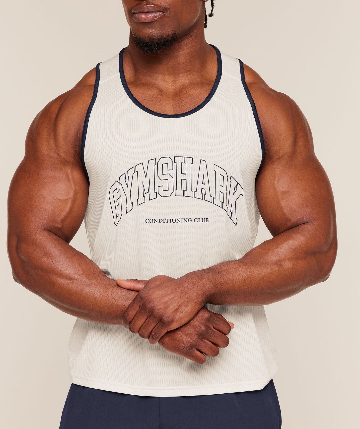 Gymshark Collegiate Tech Tank - Soft White