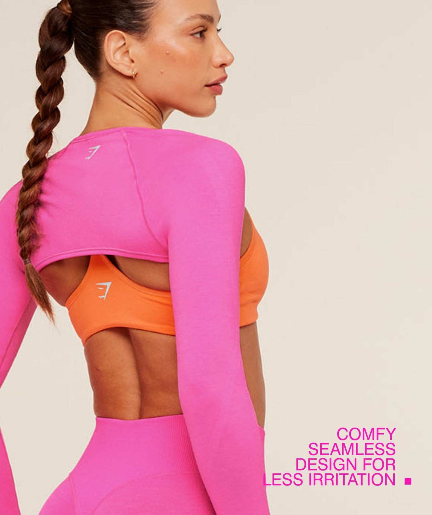 Gymshark Interval Seamless Shrug - Electric Pink