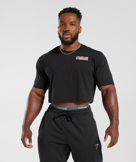 Gymshark Retrowave Crop T-Shirt - Black