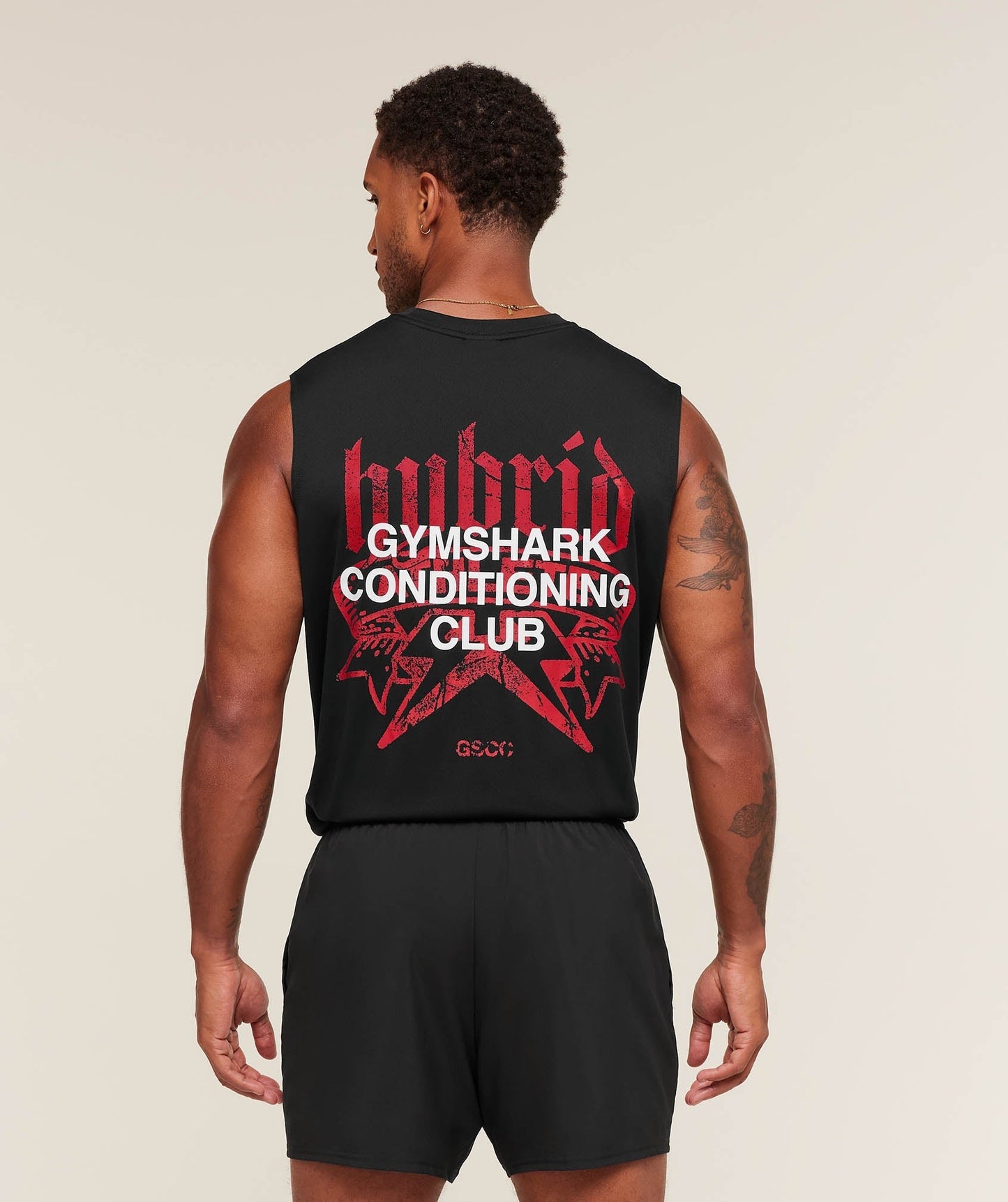 Gymshark Hybrid Graphic Tank - Black