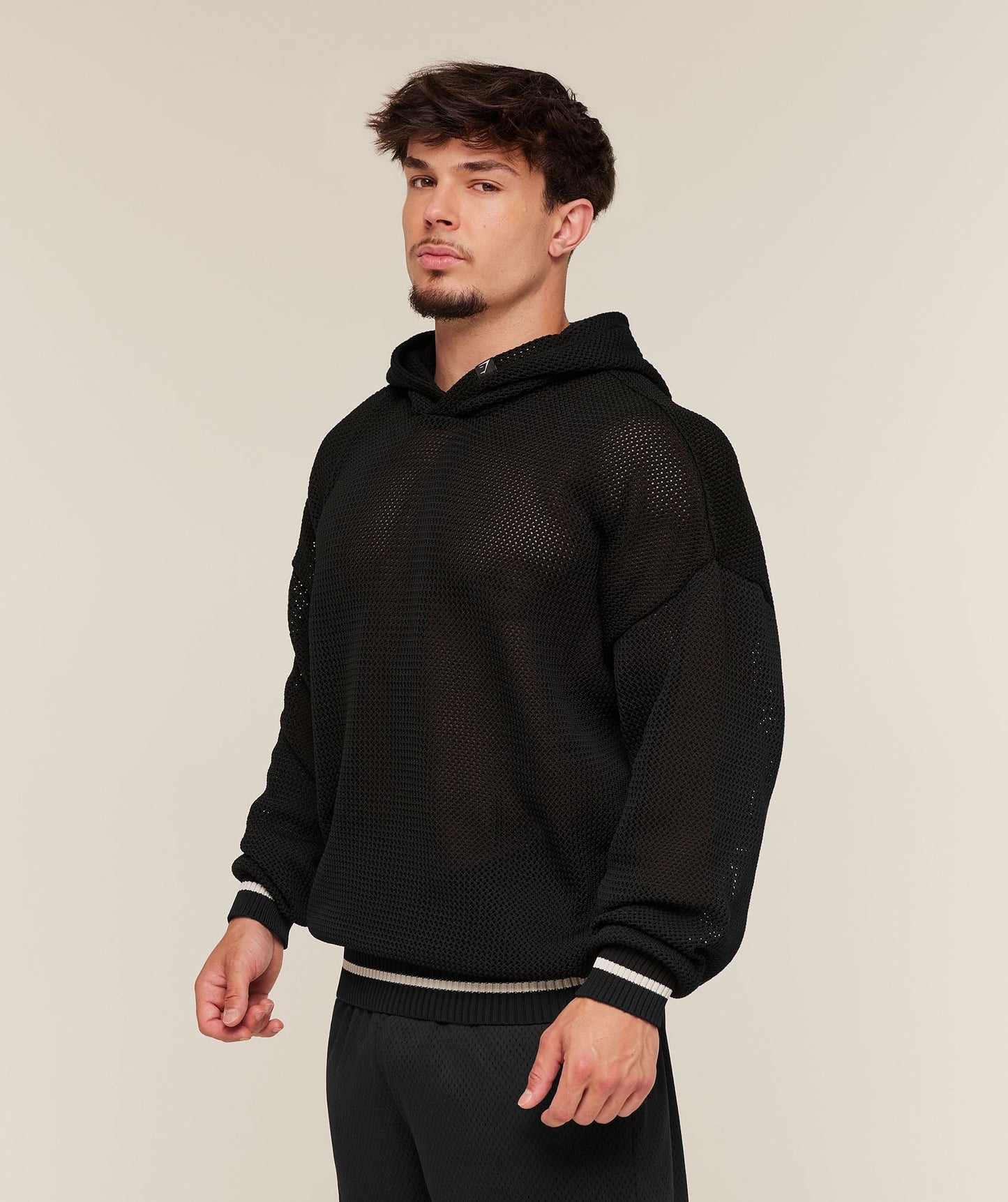 Gymshark Collective Crochet Style Hoodie - Black