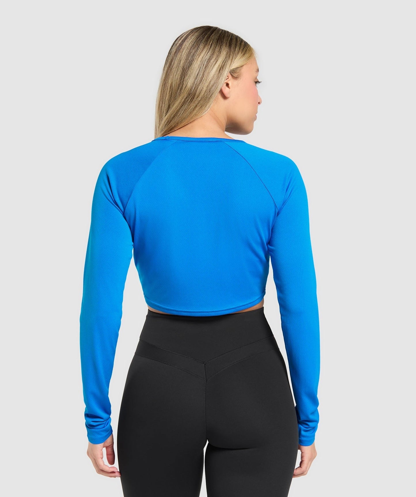 Gymshark Training Long Sleeve Crop Top - Barbell Blue