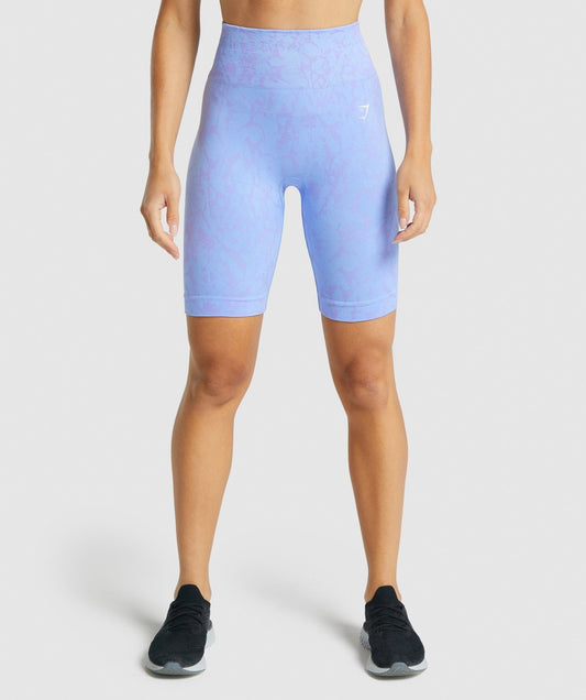 Gymshark Adapt Animal Seamless Cycling Shorts - Butterfly | Light Blue