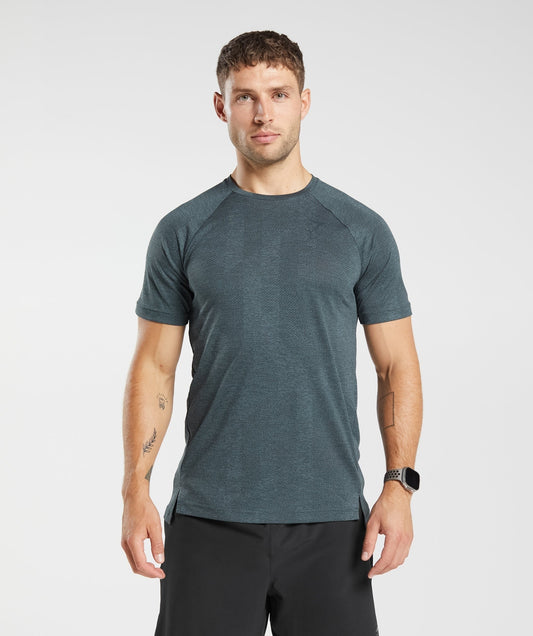 Gymshark Apex T-Shirt - Smokey Teal/Darkest Teal