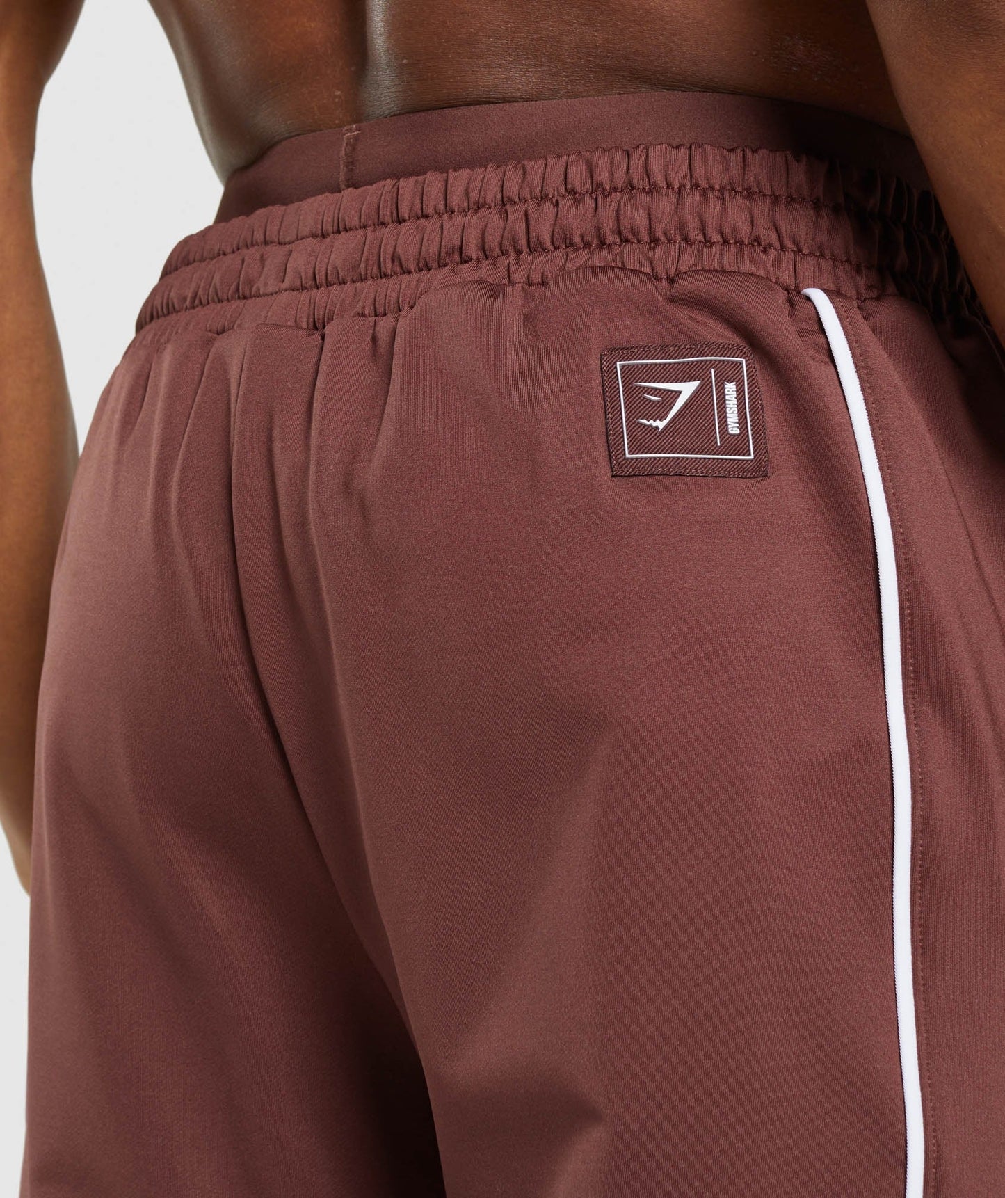 Gymshark Recess Joggers - Cherry Brown/White