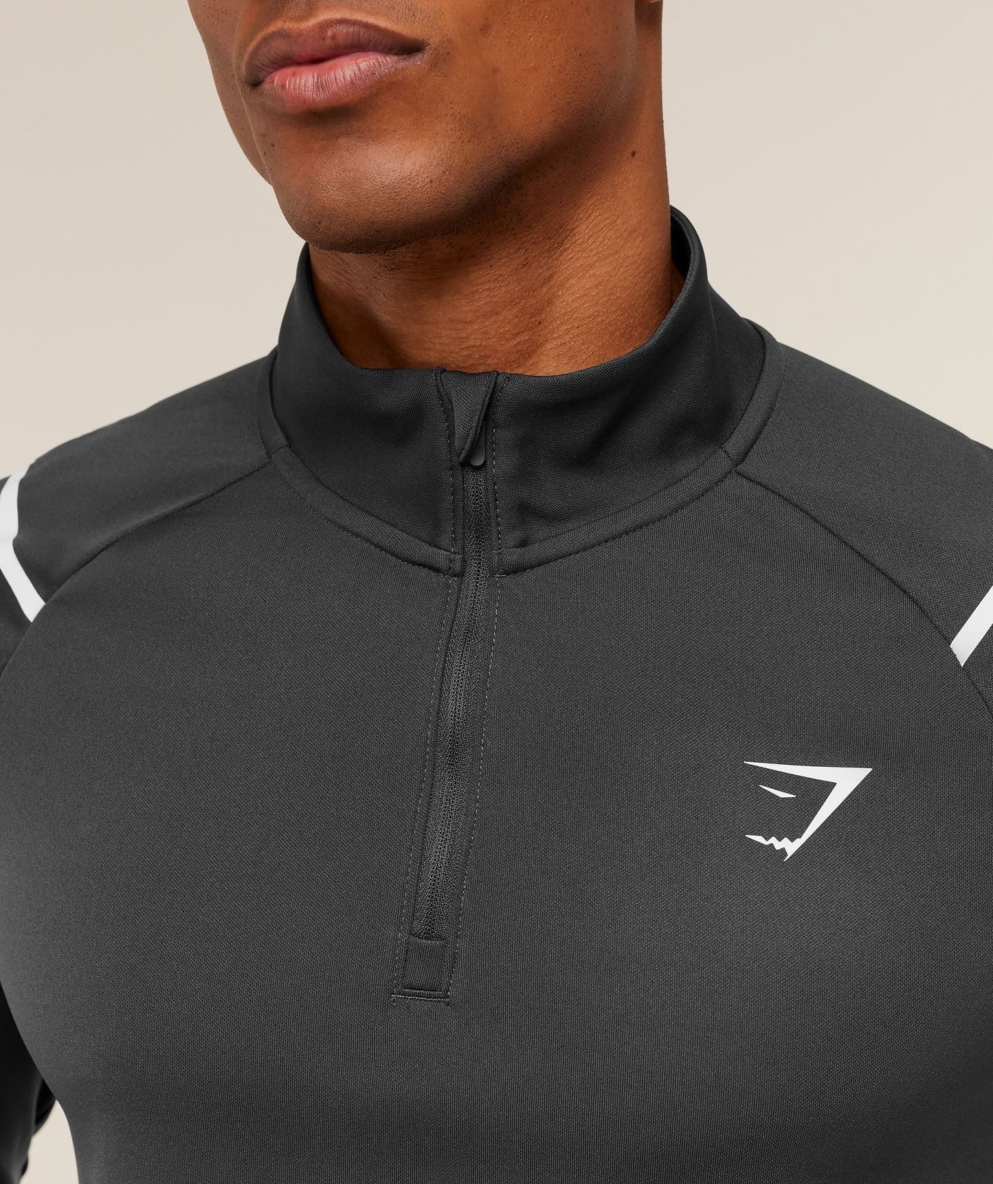 Gymshark Arrival Contrast 1/4 Zip - Grey/Black