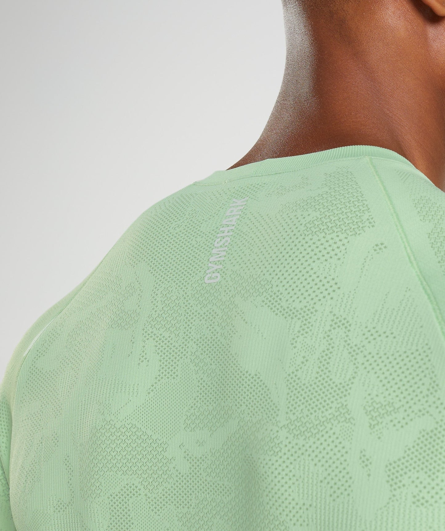 Gymshark Geo Seamless Long Sleeve T-Shirt - Aloe Green/Tea Green