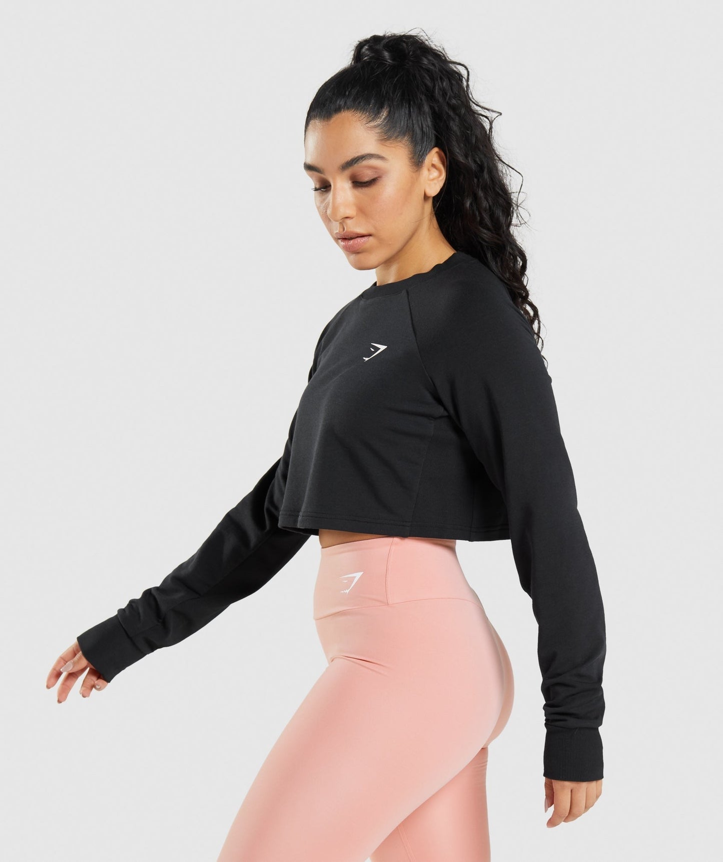 Gymshark Training Cropped Sweater - Black