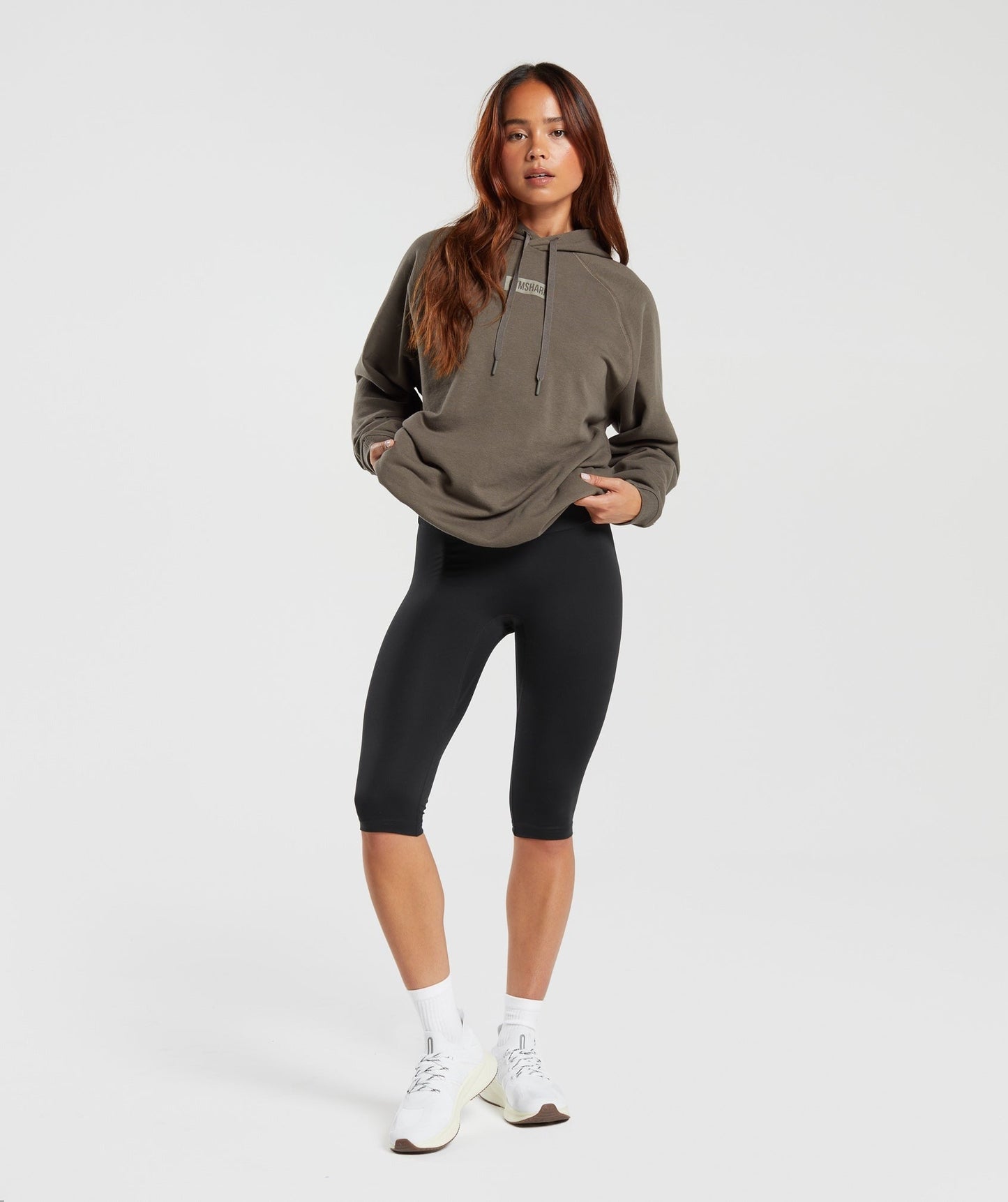 Gymshark Block Oversized Hoodie - Camo Brown