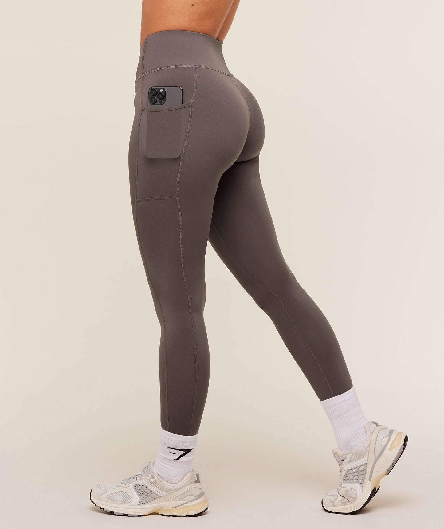 Gymshark Pocket Leggings - Cool Brown