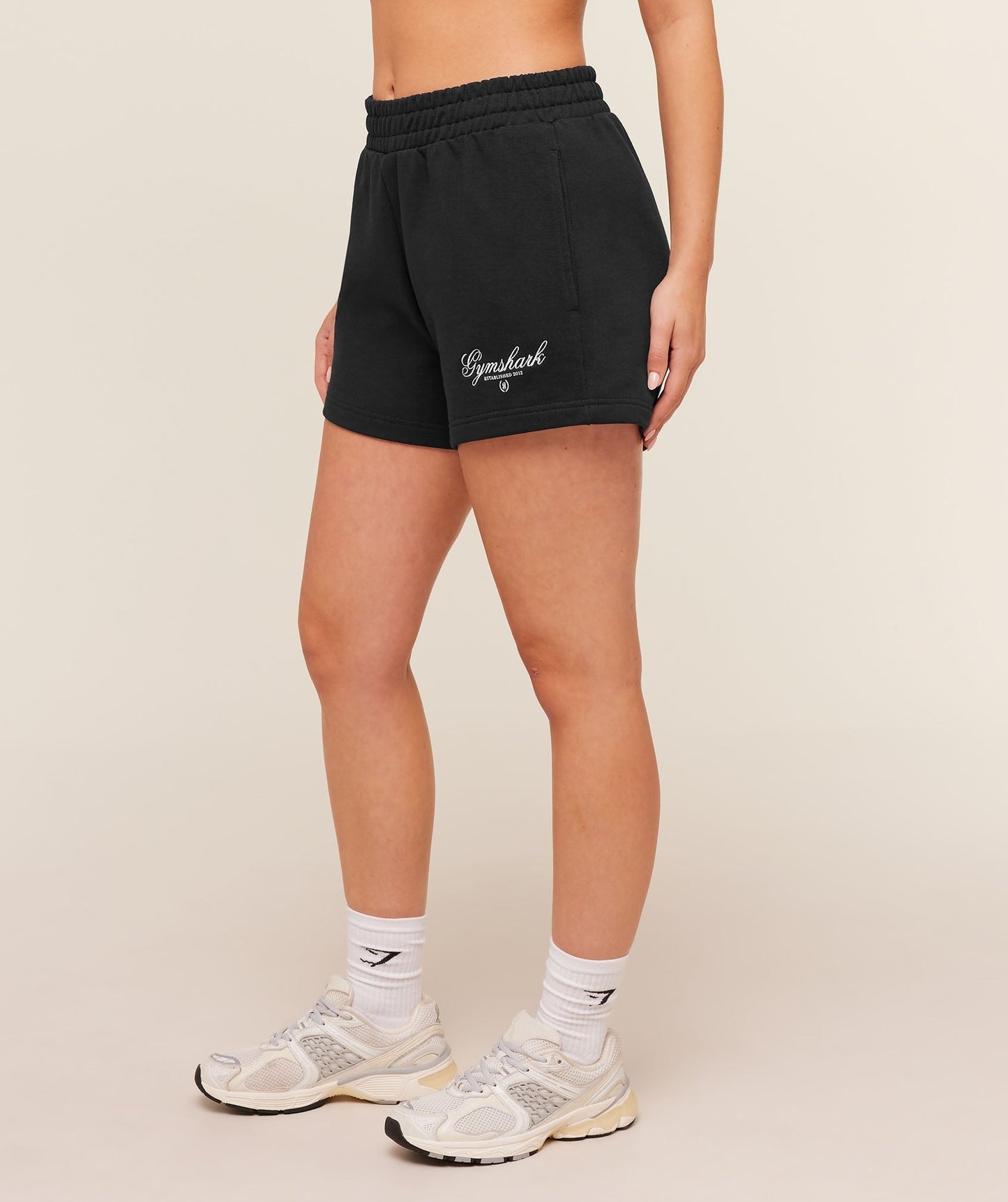 Gymshark Script Embroidery Shorts - Black