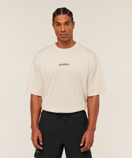 Gymshark Tactical Oversized T-Shirt - Oat White