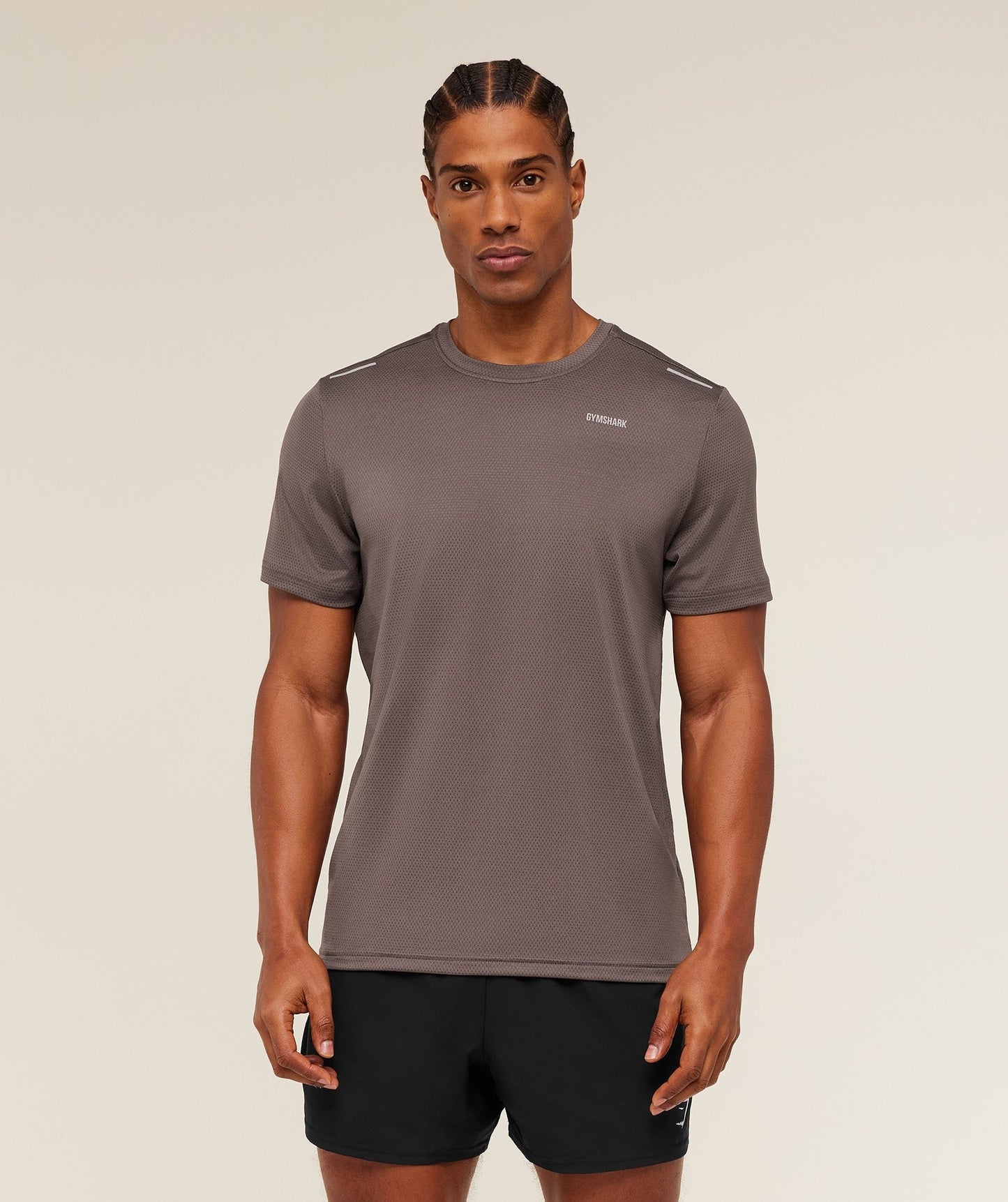Gymshark Built For More T-Shirt - Cool Brown