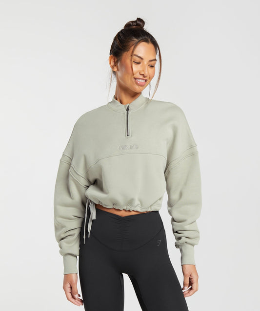 Gymshark Heavyweight Loopback Sweat Pullover - Stone Grey