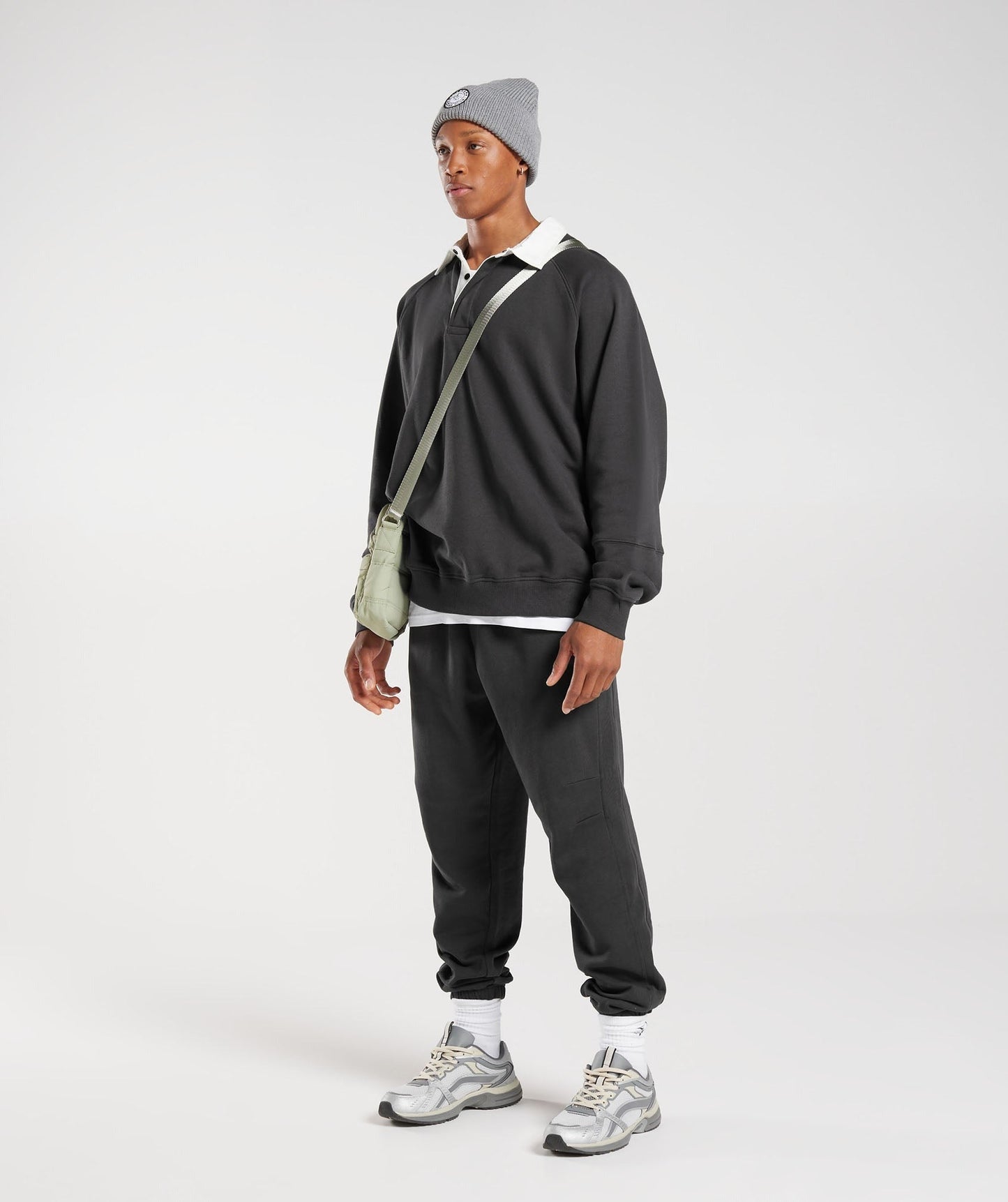 Gymshark Rest Day Essentials Sweat Polo - Onyx Grey