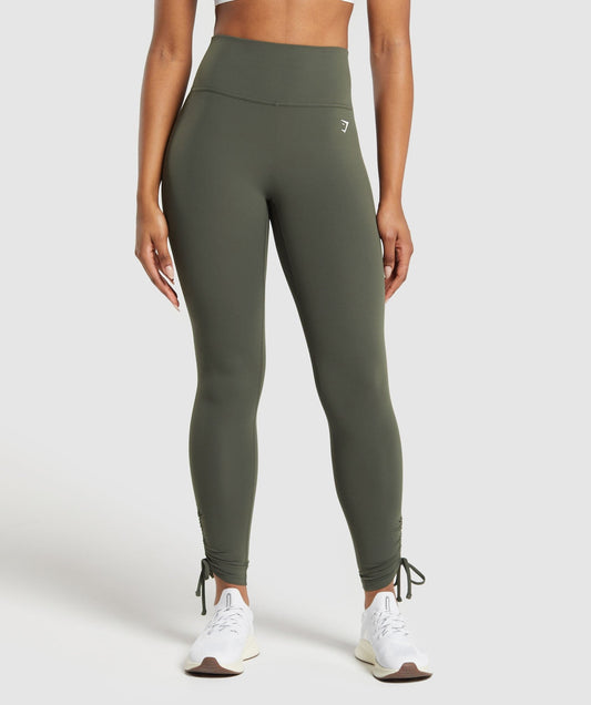 Gymshark Ribbon Ankle Leggings - Strength Green