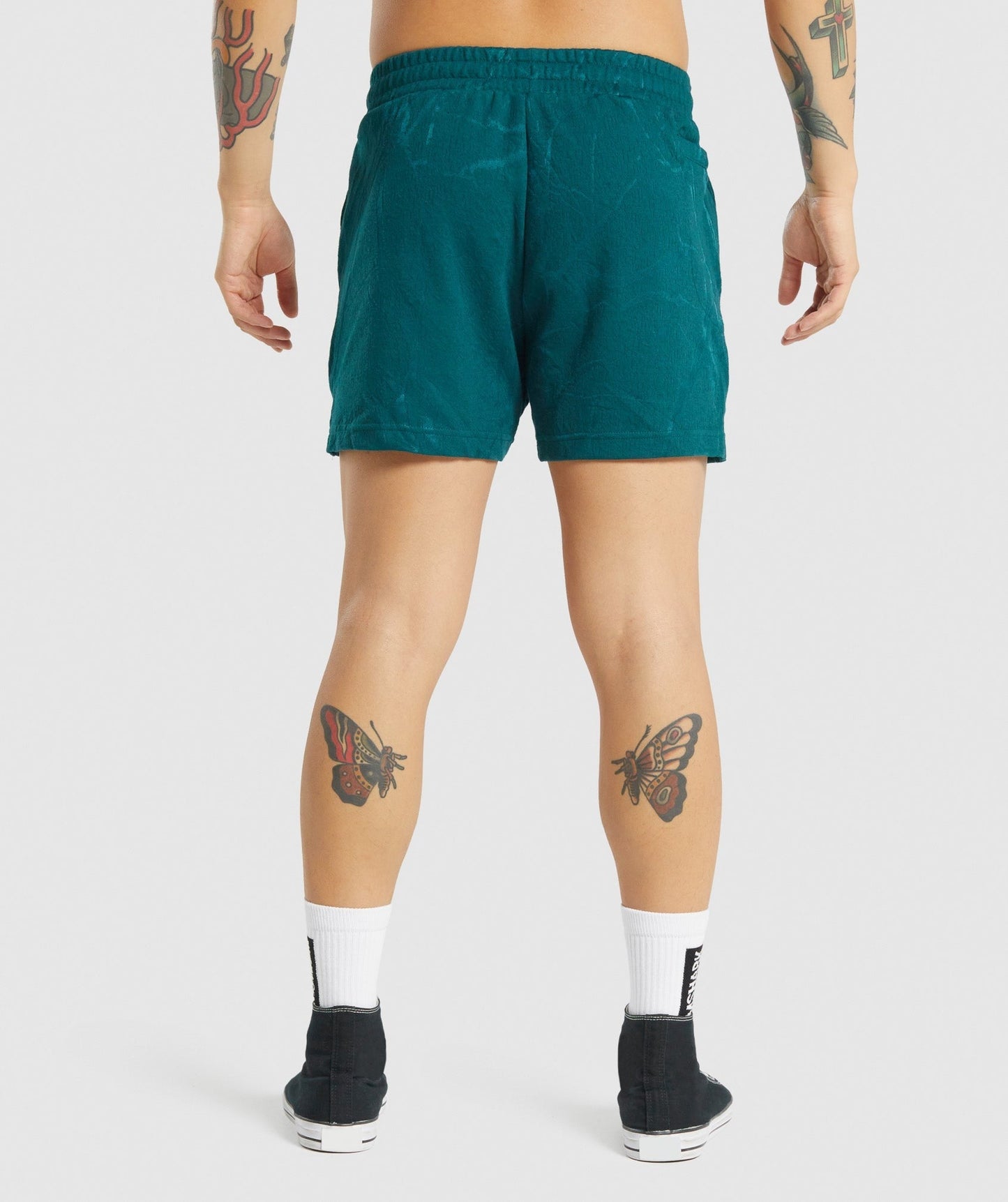 Gymshark Power 5" Shorts - Teal Print