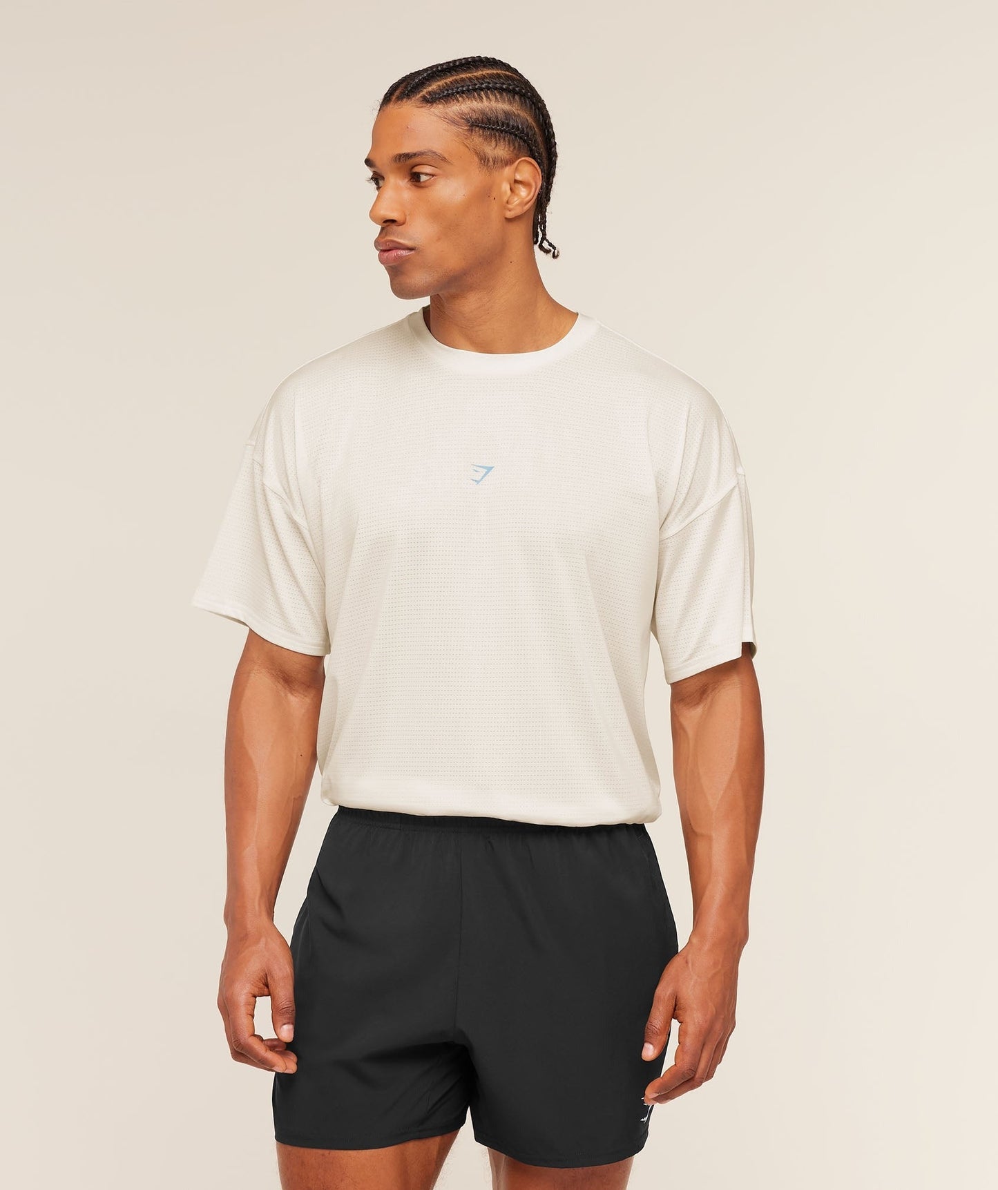 Gymshark GSRC Stencil Graphic T-Shirt - Soft White