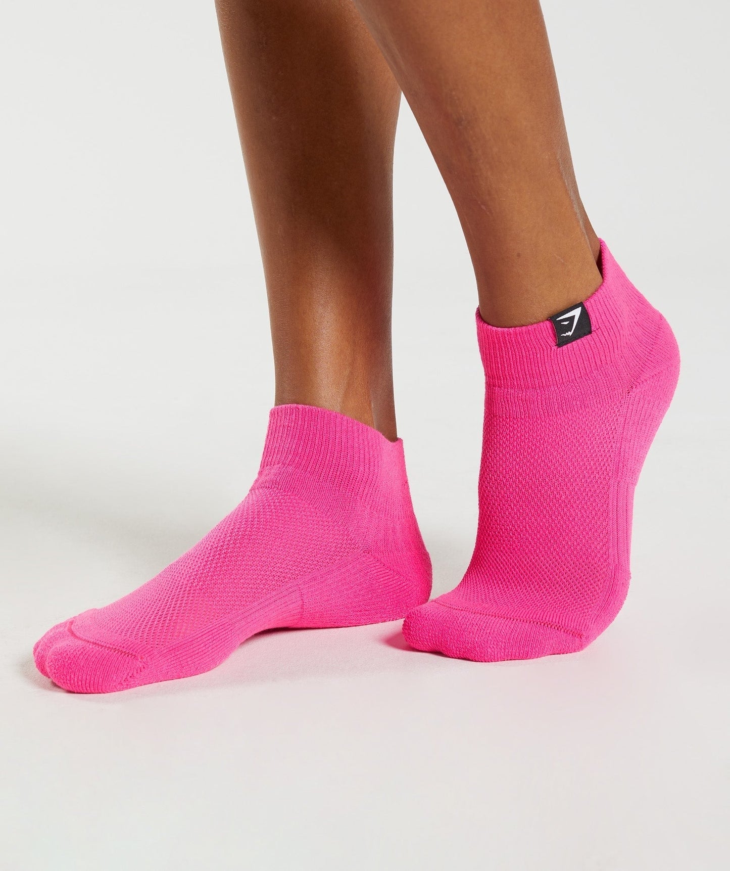 Gymshark Woven Tab Sneaker Socks 3pk - Kiwi Green/Sweet Pink/Fluo Fuchsia