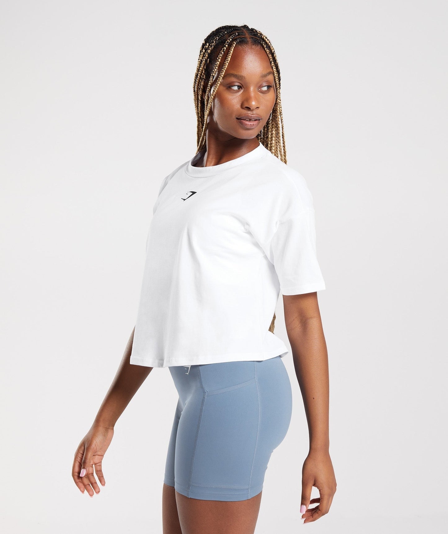 Gymshark Central Graphic Midi Tee - White