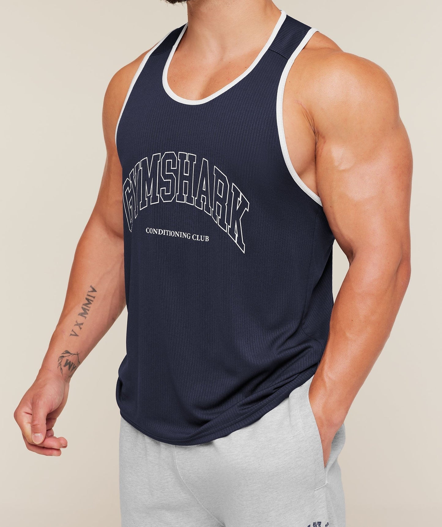 Gymshark Collegiate Tech Tank - Heavy Blue
