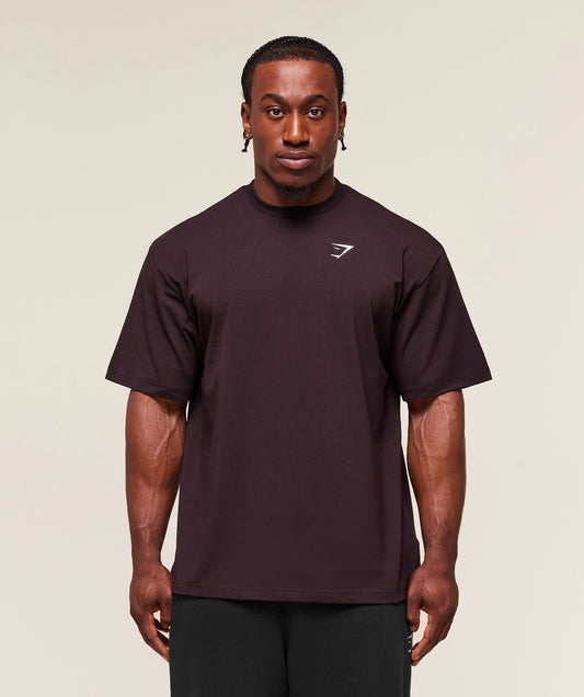 Gymshark Essential Oversized T-Shirt - Plum Brown