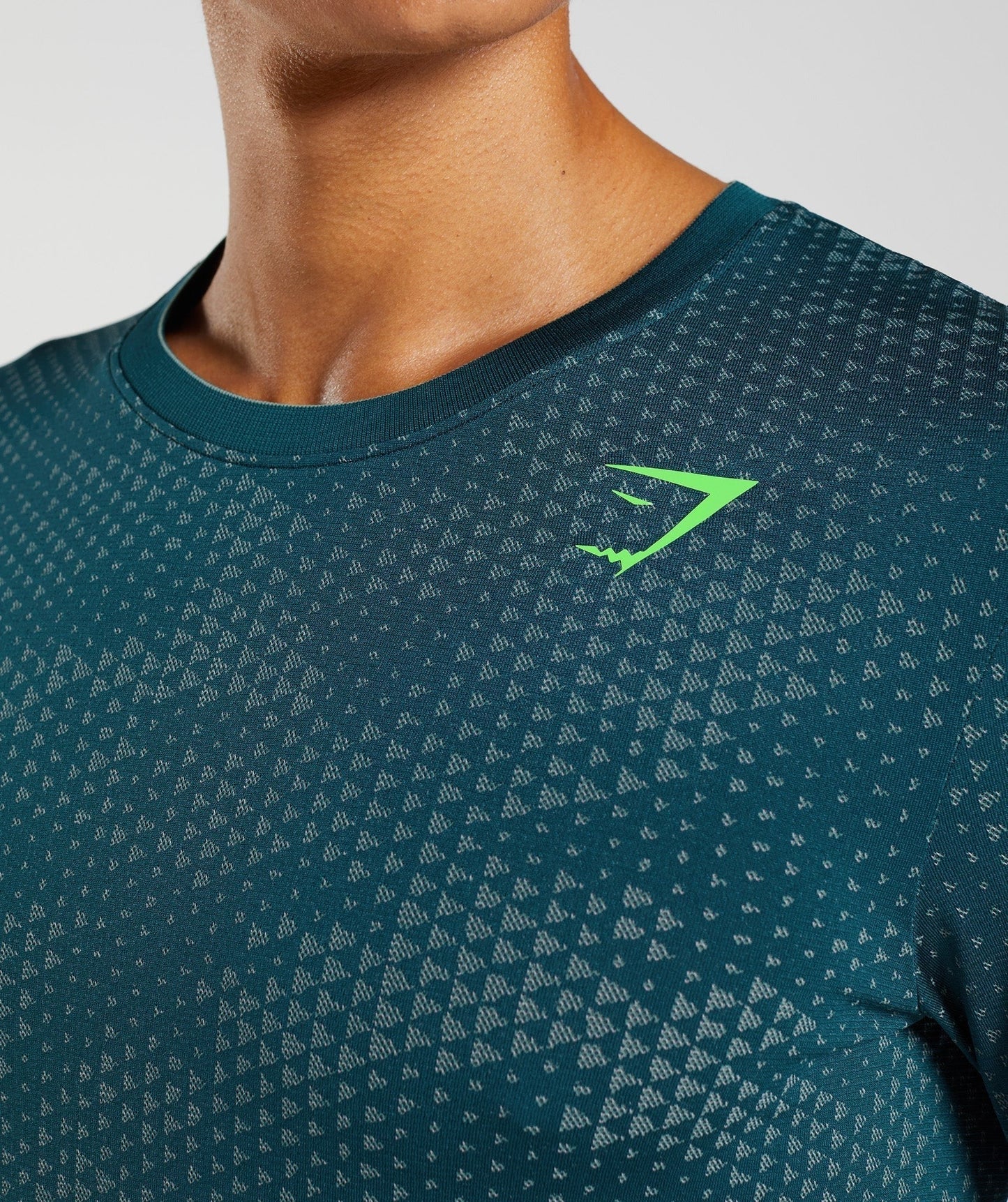 Gymshark Sport Seamless Long Sleeve T-Shirt - Winter Teal/Slate Blue