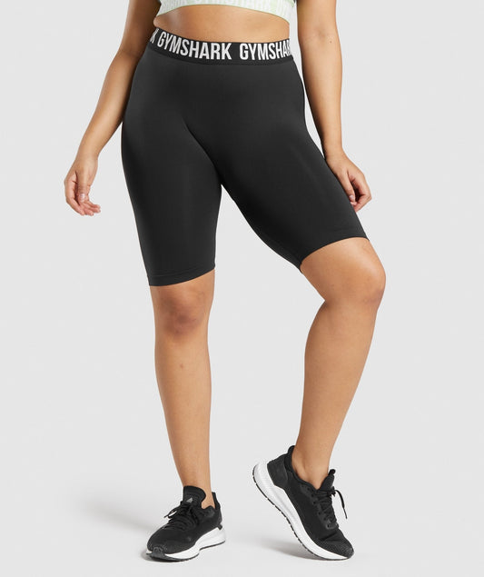 Gymshark Fit Seamless Cycling Shorts - Black