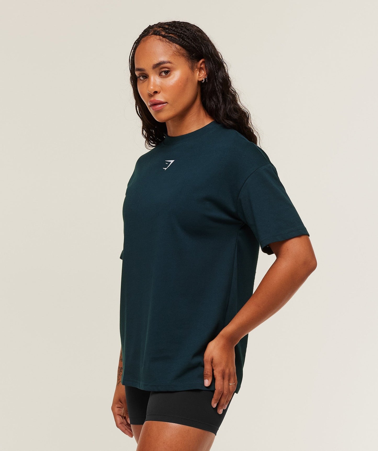 Gymshark GS Power Oversized T-Shirt - Deep Petrol Blue/Smoke Blue