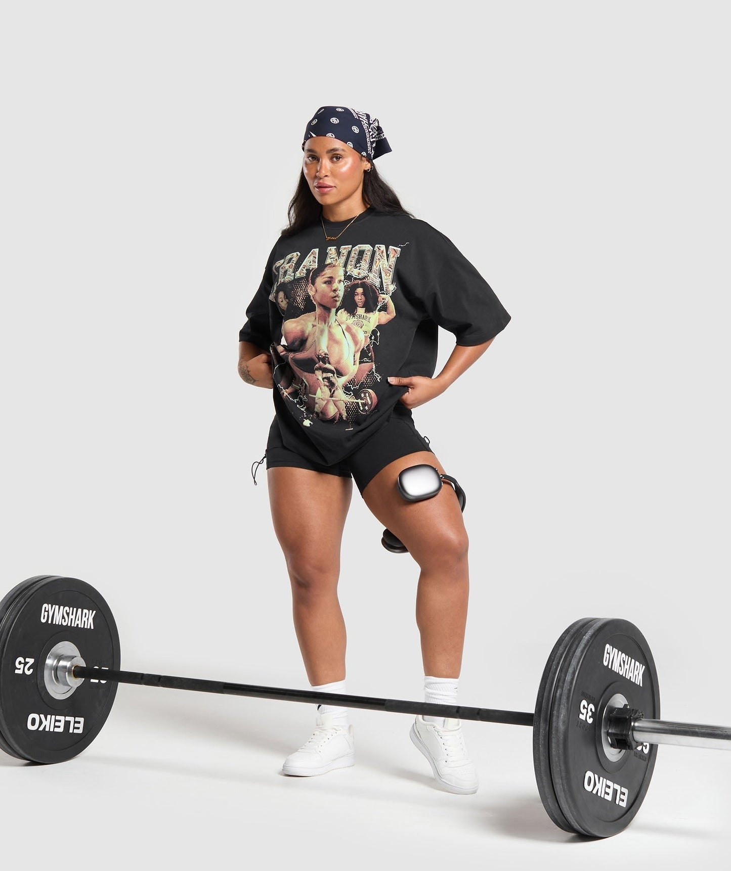 Gymshark Cranon Bootleg Graphic T-Shirt - Black