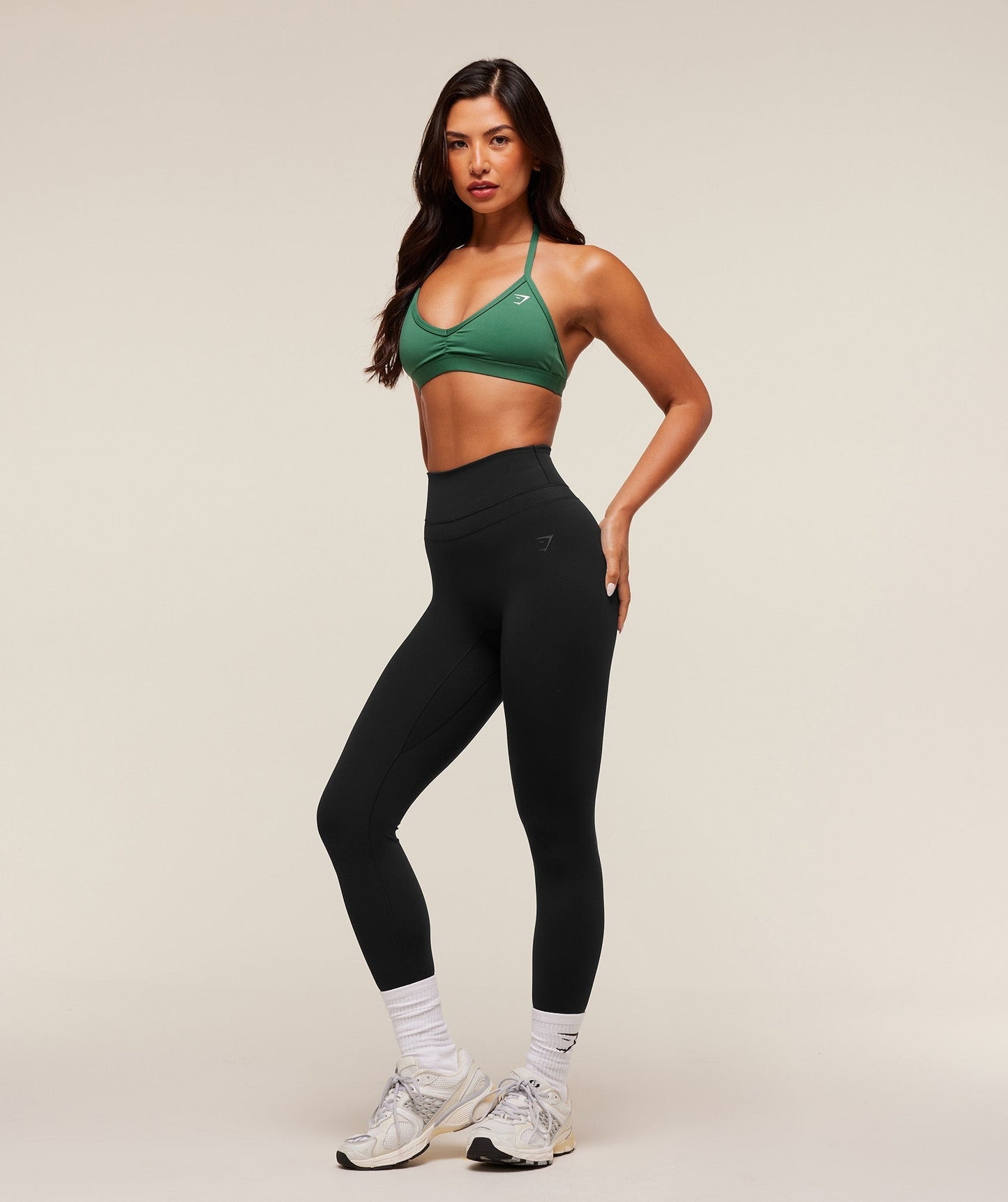 Gymshark Minimal Halterneck Sports Bra - Lift Green