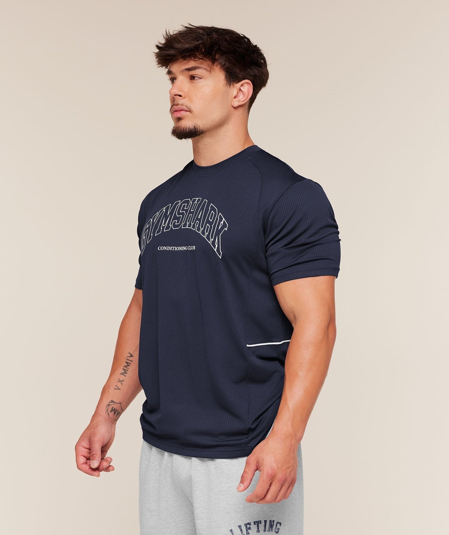 Gymshark Collegiate Tech T-Shirt - Heavy Blue