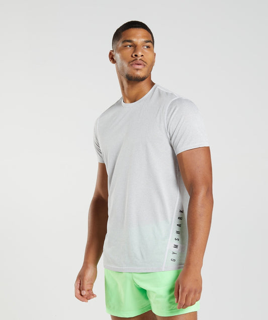 Gymshark Sport T-Shirt - White/Smokey Grey Marl