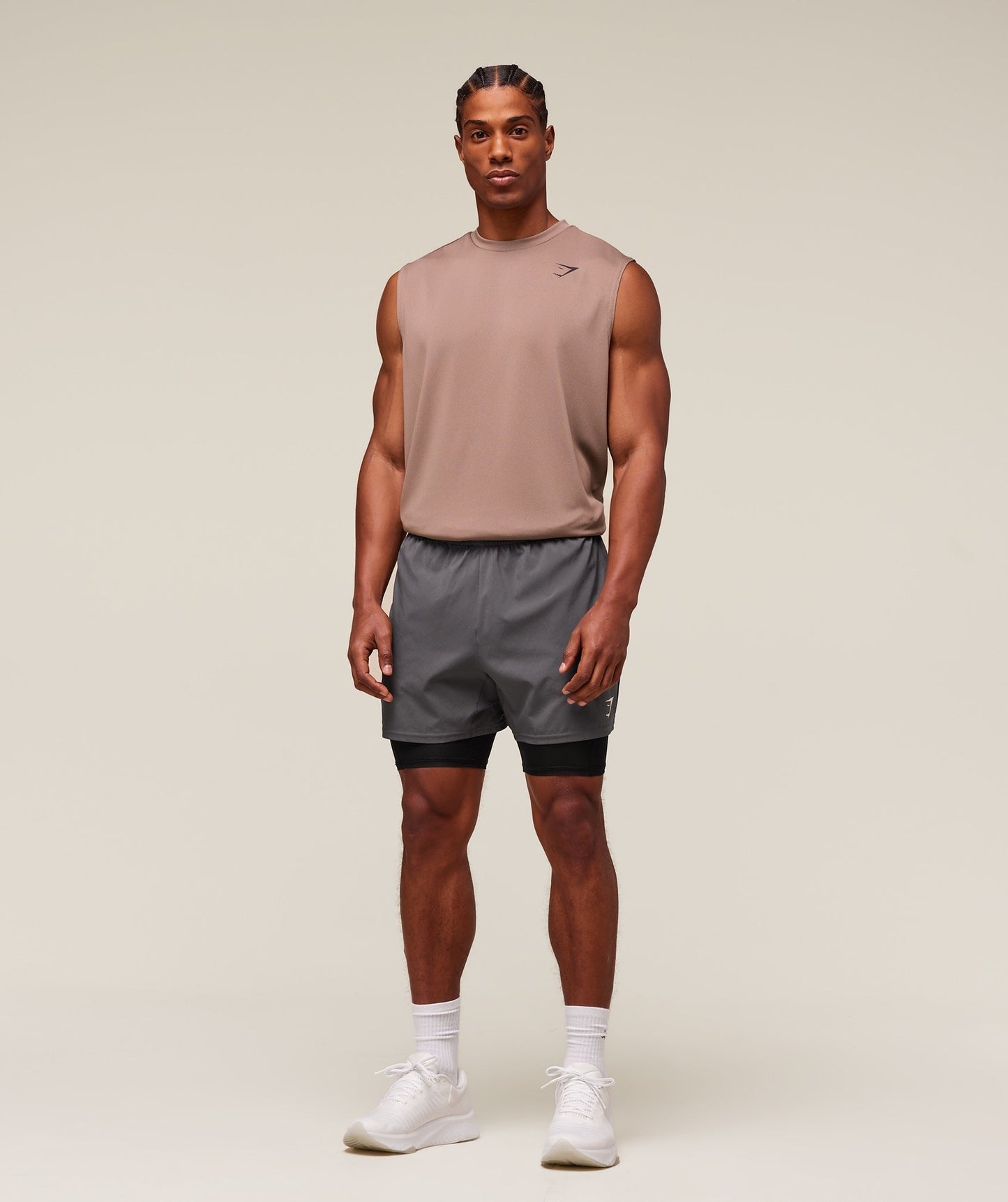 Gymshark Arrival Oversized Tank - Mocha Mauve