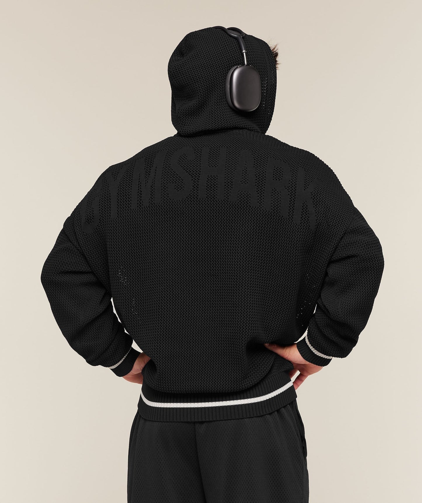 Gymshark Collective Crochet Style Hoodie - Black