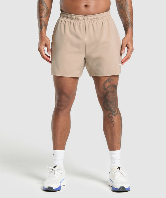 Gymshark Arrival 5" Shorts - Cement Brown