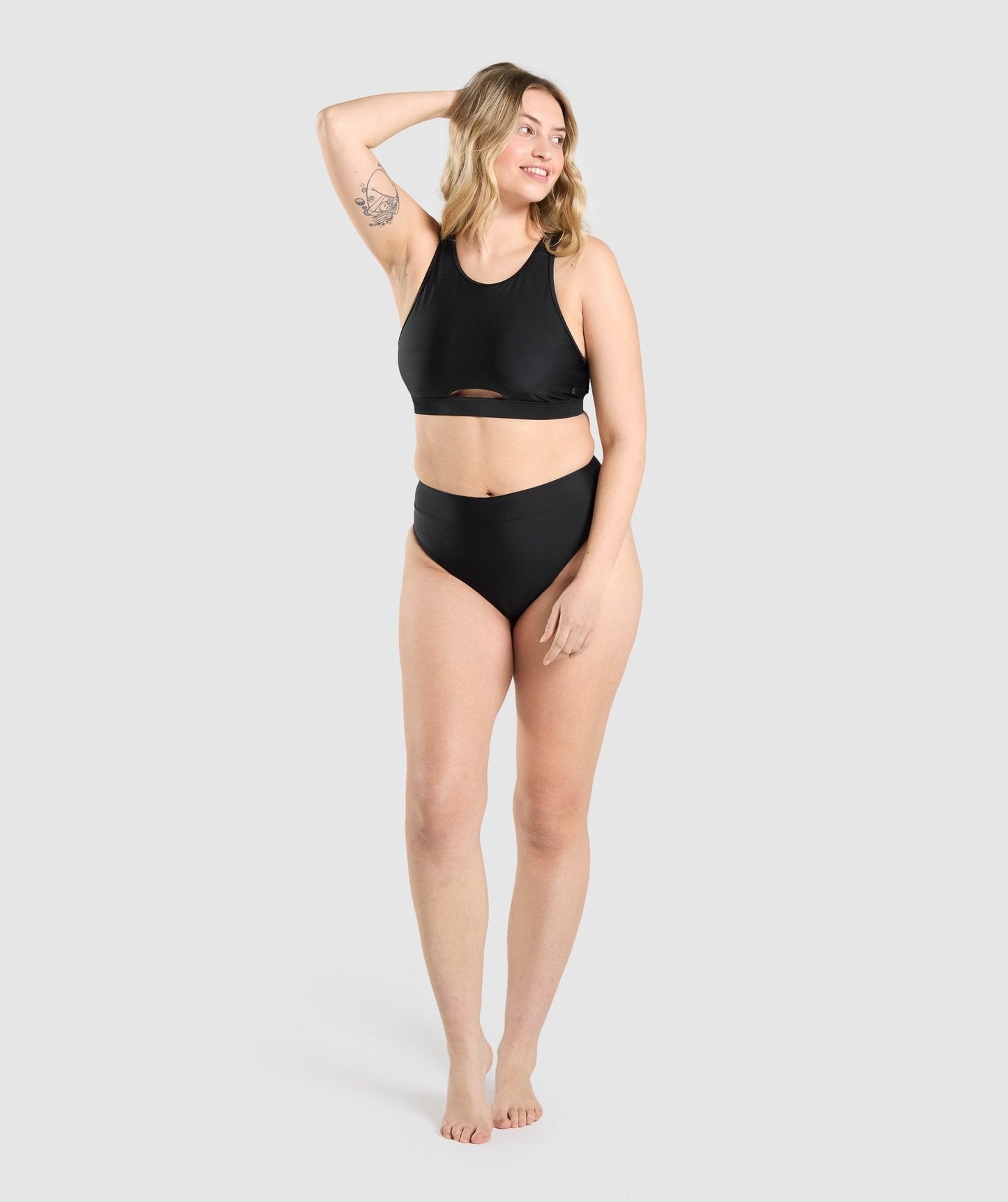 Gymshark High Rise Bikini Top - Black