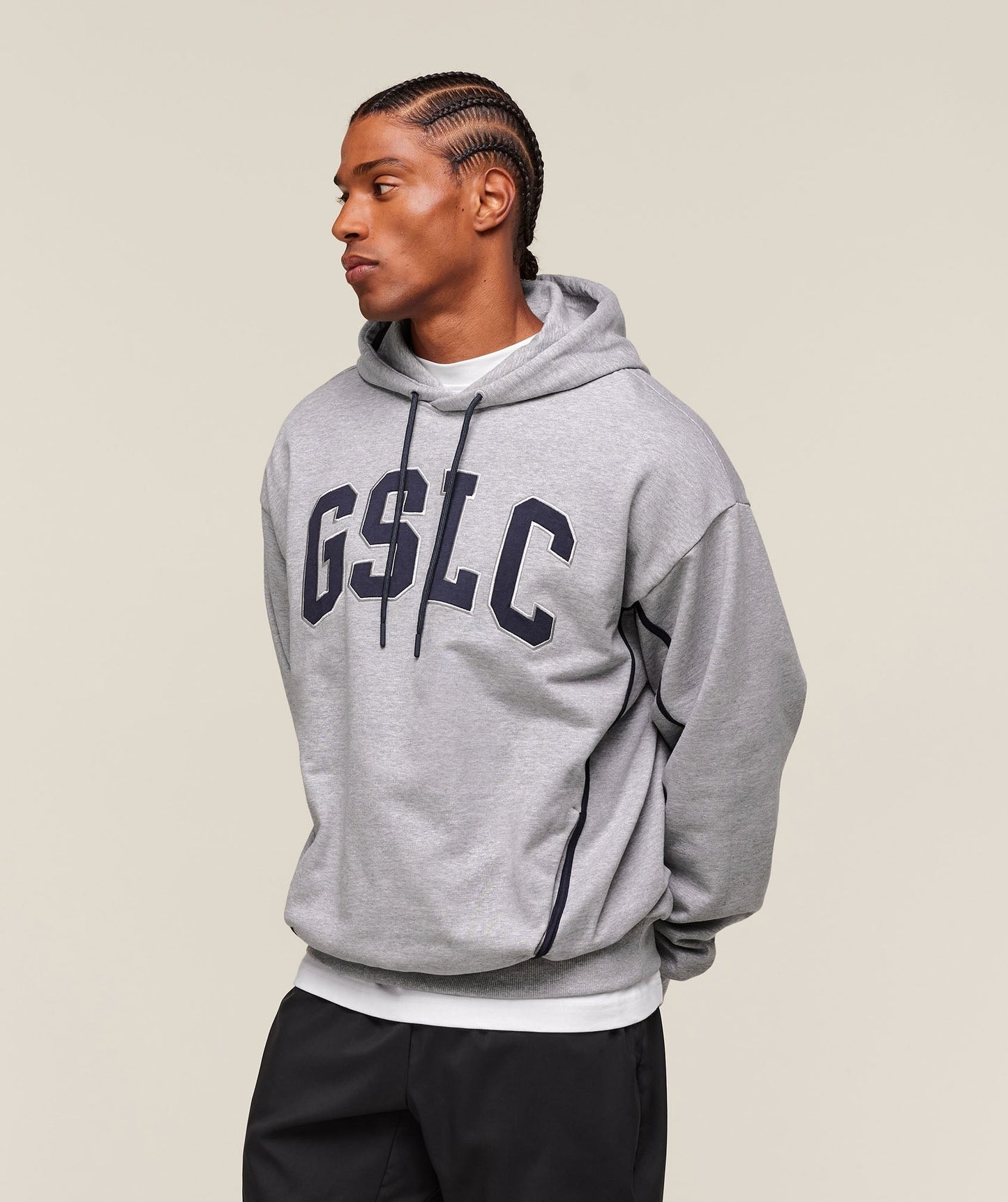 Gymshark GSLC Hoodie - Light Grey Core Marl