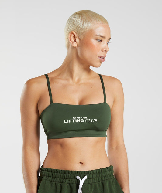 Gymshark Social Club Bandeau - Moss Olive
