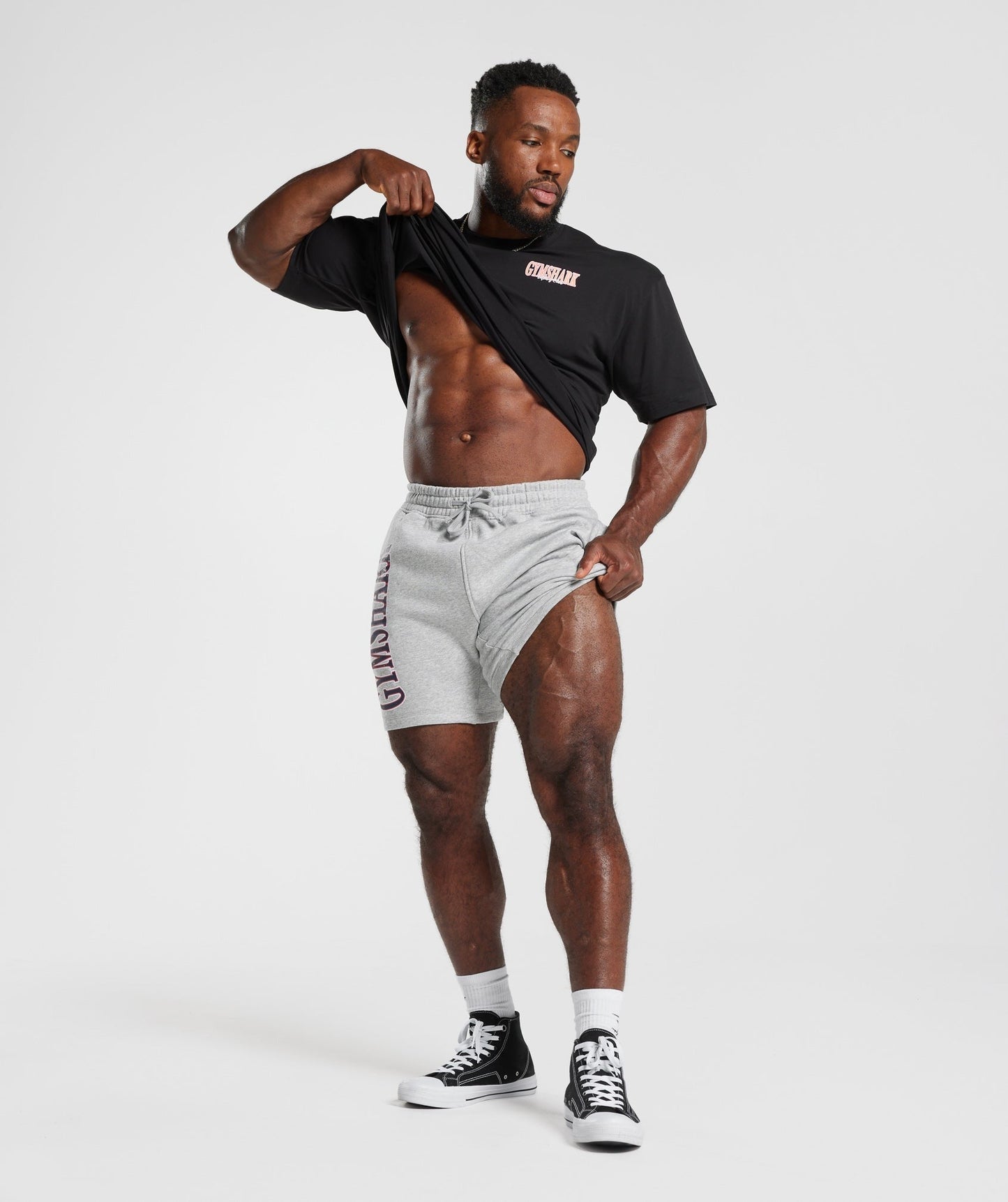 Gymshark Retrowave Shorts - Light Grey Core Marl